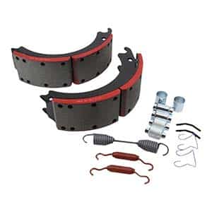 Heavy duty truck trailer axle-Drum-brake-shoes-with lining assembled -hardware kits, manufacturer factory supplier China Powertech auto parts.jpg
